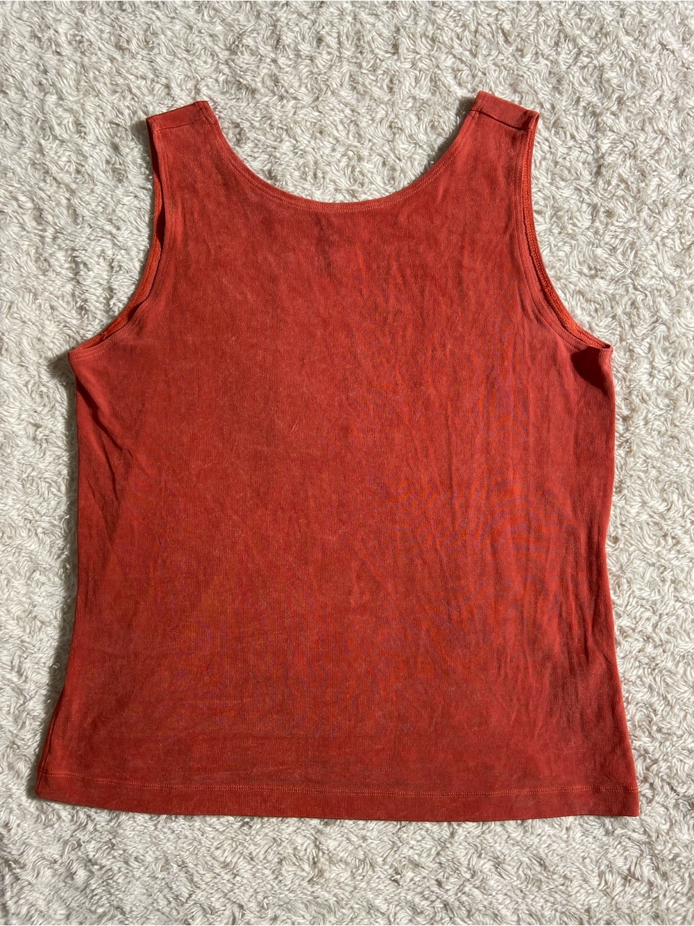 Chico’s Travelers Everyday Scoop Neck Tank Rust Red Size 2 Large